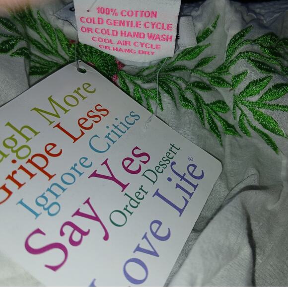 NWT - GRETCHEN SCOTT Off Shoulder Garden Embroidered White/Green & Pink Top XXS - Picture 7 of 7